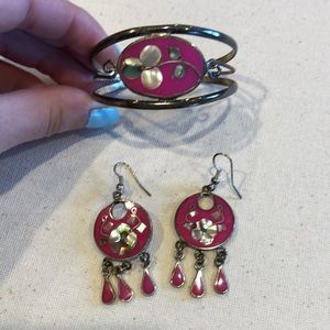 Bracelet earrings set